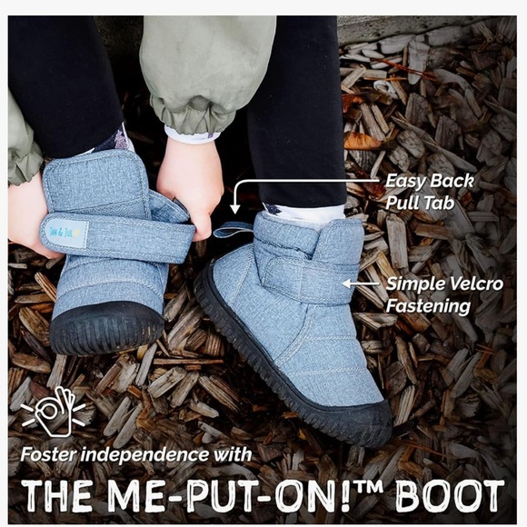 JAN & JUL Toasty-Dry Water-Resistant Winter Boots for Toddlers, Size 6, Grey - Picture 6 of 10